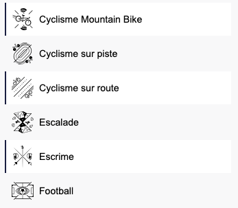 Calendrier par épreuve 06